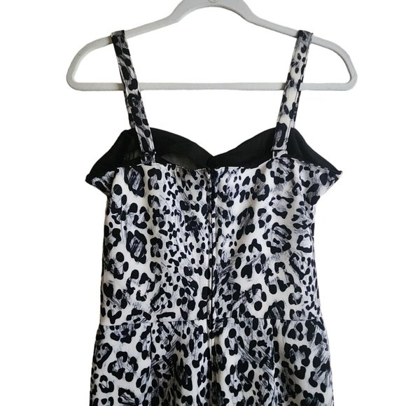 Switchblade Stiletto Animal Print Mob Wife Rockabilly Pinup Bodycon Dress - Picture 6 of 8